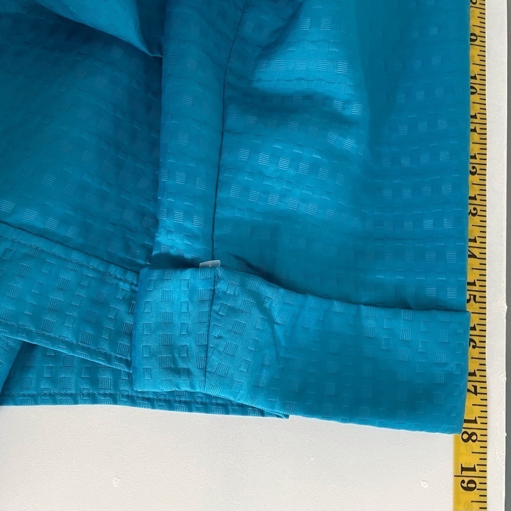 Tanjay Size 18 Blue Textured Button up Jacket, Roll-Tab Sleeves, Four Pockets - Picture 13 of 13
